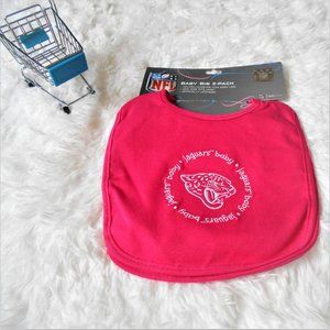 NFL Baby Fanatic Bib Set Jacksonville Jaguars Pink White